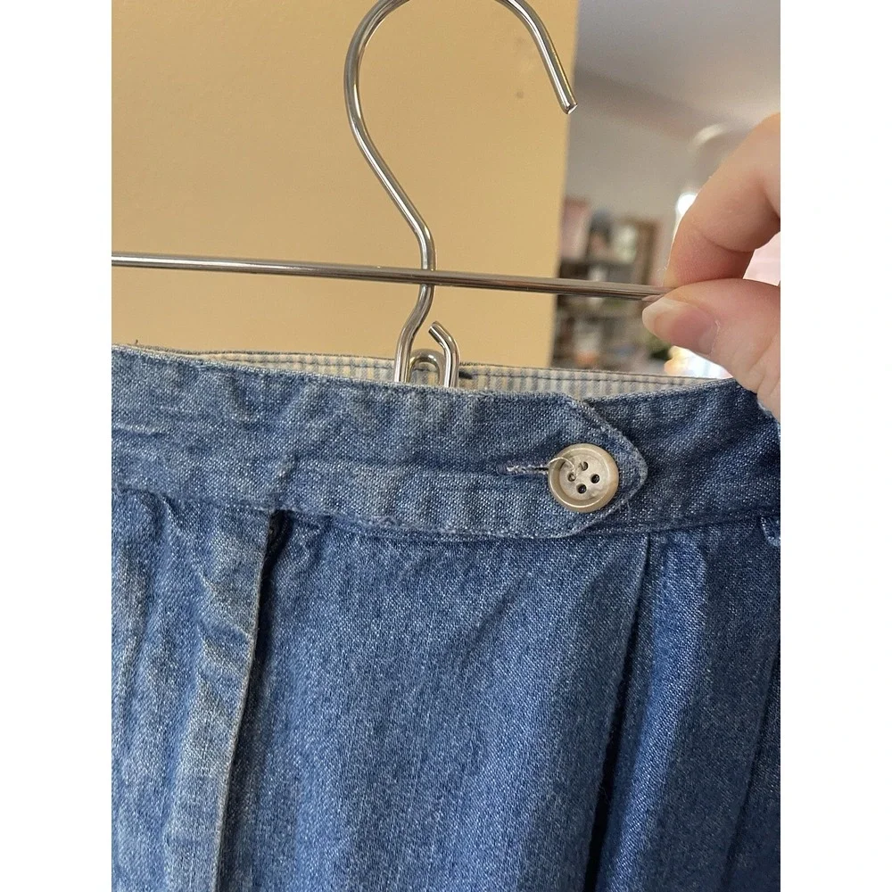 Vintage Talbots Denim Midi‎ Maxi Skirt Grunge Cottagecore Classic Minimalist